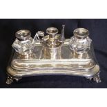 Good Victorian sterling silver ink stand