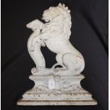 Antique cast iron lion door stop