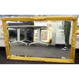 Vintage gilt framed over mantel wall mirror