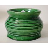 Bosley pottery (SA) Squat green vase