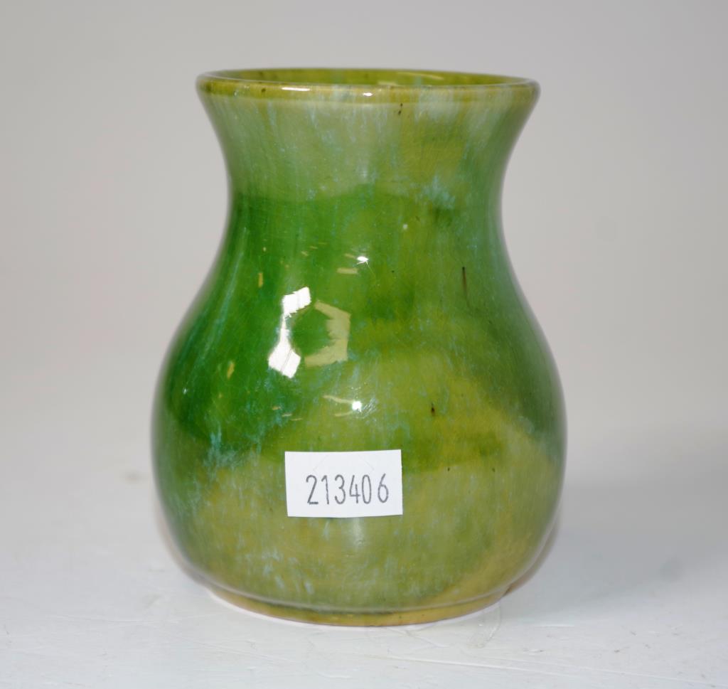 Small John Campbell green glaze vase - Image 2 of 4