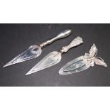 Three various sterling silver bookmarks