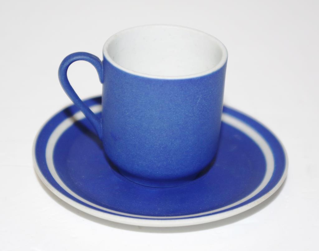 Early Wedgwood miniature blue jasper cup & saucer - Image 3 of 5