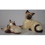 Early Beswick Siamese Cat and kittens