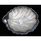 George V sterling silver shell form dish