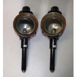 Pair vintage carriage lamps