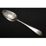 George III Irish sterling silver serving spoon