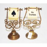 Two brass trump trees