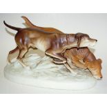 Royal Dux ceramic spaniel dogs figure