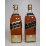 Two bottles Johnnie Walker black label whisky