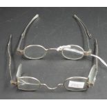 Pair of Early 19th C silver wig spectacles