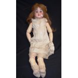 Large antique Schoenau & Hoffmeister bisque doll