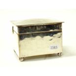 Antique silver plate ink/pen desk box