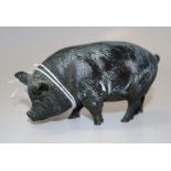 Bronze figure of a pig