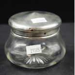 George V sterling silver lidded toiletry jar