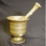 Large Brass Mortar and pestle