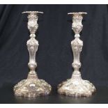 Pair of Victorian sterling silver candlesticks