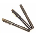 Group three vintage fountain pens