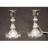 Pair silver plate candlesticks