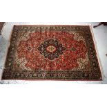 Large Persian pure silk rug