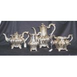 Victorian 4pc sterling silver tea service
