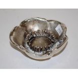 Christofle silver plate flower shape candle holder