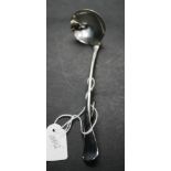 Australian hand beaten sterling silver sauce ladle