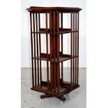 Antique 3 tier revolving bookcase