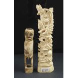 Javanese carved bone symbolic figure