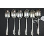 Six George V silver coffee spoons