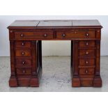 Antique cedar pedestal desk