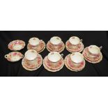Seven Royal Albert 'Serena' porcelain trios