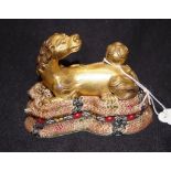 Good Chinese brass mythical beast figure