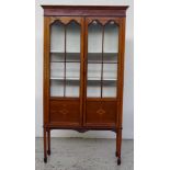 Antique Sheraton Revival display cabinet