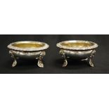 William IV sterling silver table salts