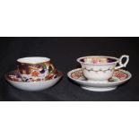 Georgian English bone china cups and saucers