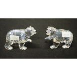 Swarovski crystal SRC polar bear cubs