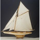 Gaff rigged timber yacht model