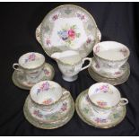 Eighteen piece Shelley Georgian part teaset