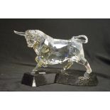 Swarovski Pillar of strength crystal bull figurine