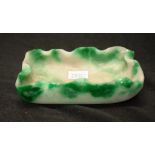 Chinese carved jade brush washer