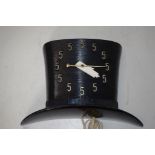 USA 'Spartus' top hat form electric wall clock