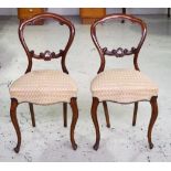 Pair of antique balloon back chairs