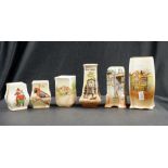 Six various Royal Doulton small vases