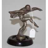 Dancing figure metal car mascot