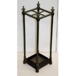 Vintage bronze & iron stick stand