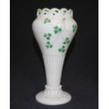 Belleek decorated ceramic table vase
