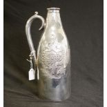 Rare silver plate wine bottle insulated case