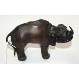 Vintage Japanese bronze elephant figure