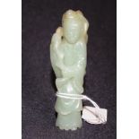 Chinese carved jade Guanjing figure